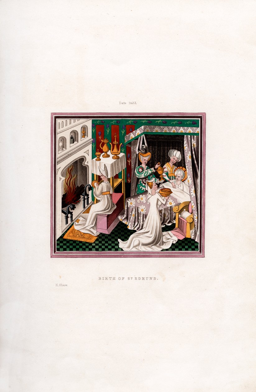 Geburt von St. Edmund, 1433, 1843 von Henry Shaw