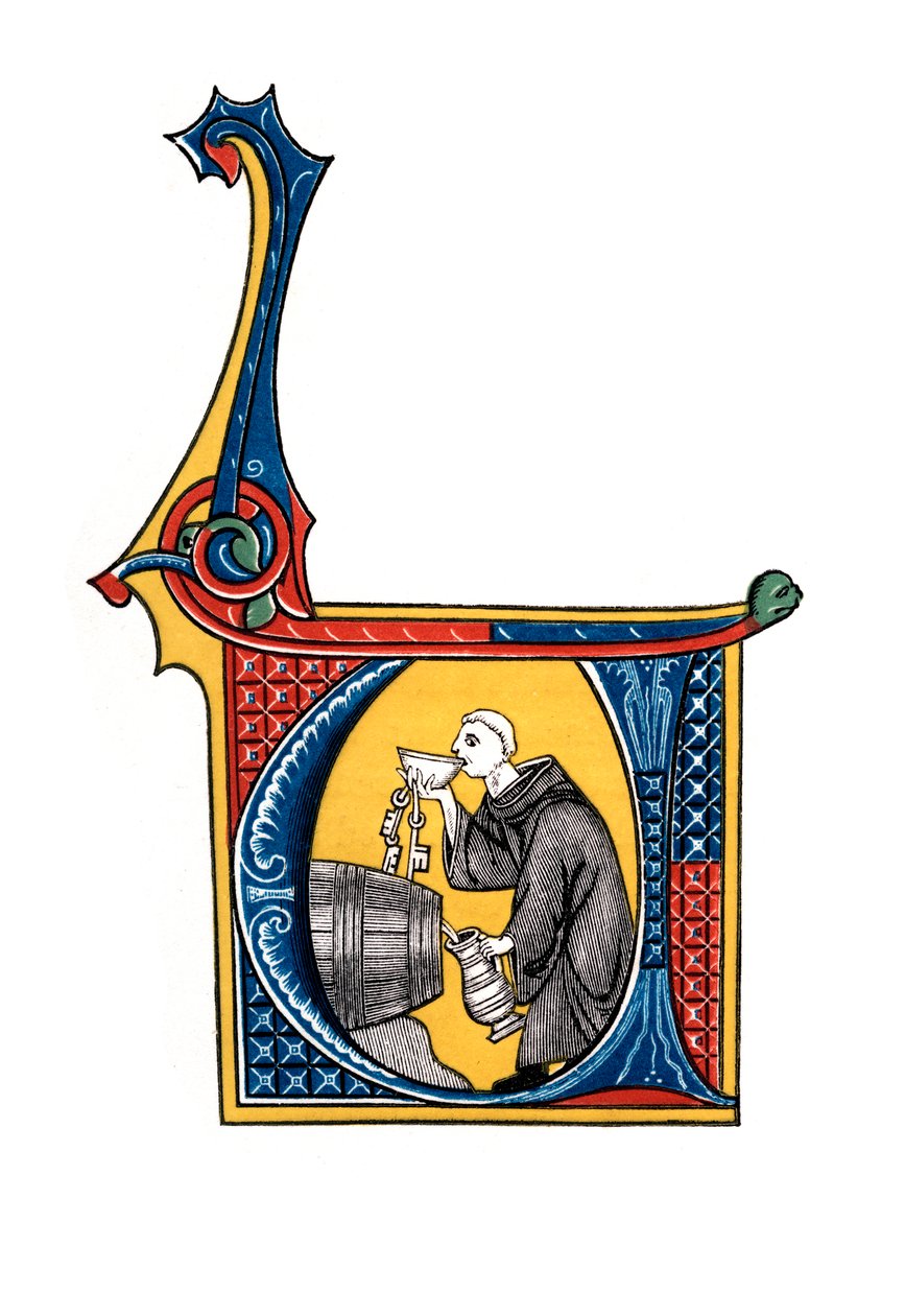 Initialbuchstabe U, frühes 14. Jahrhundert, 1843 von Henry Shaw