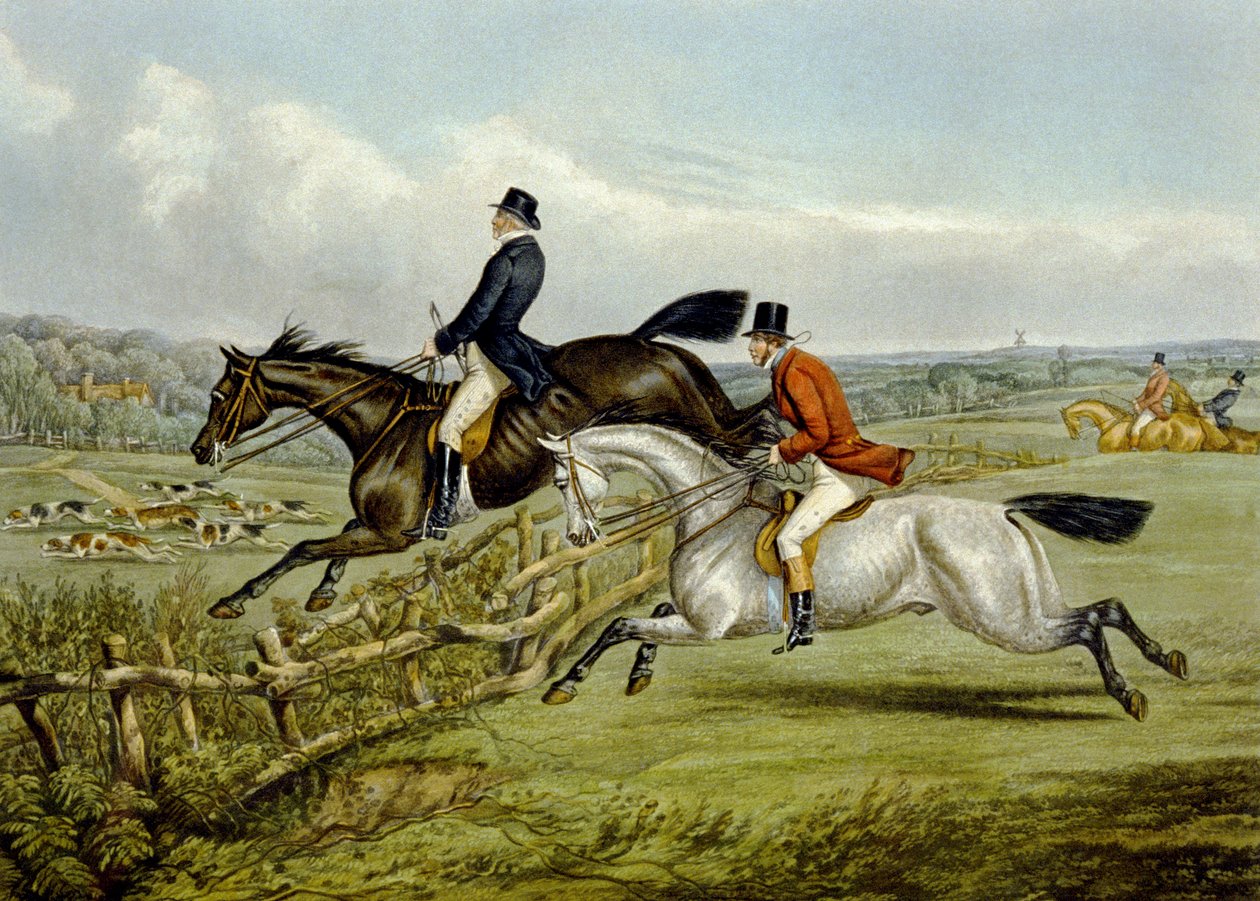 Springen, Platte aus 'The Right and The Wrong Sort', in Fores Hunting ...