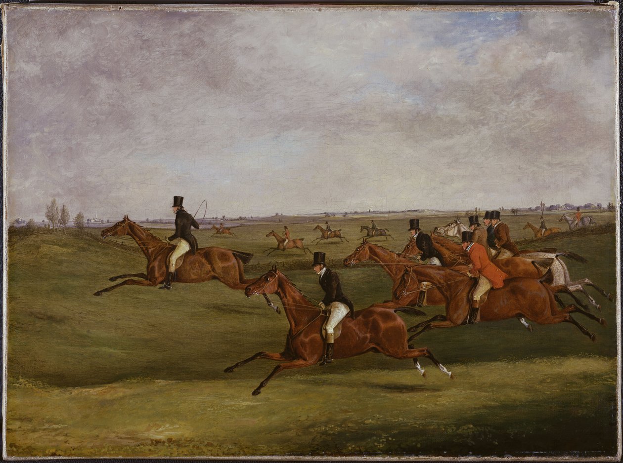 Das große Leicestershire-Steeplechase, 12. März 1829: Das Tempo halten von Henry Thomas Alken