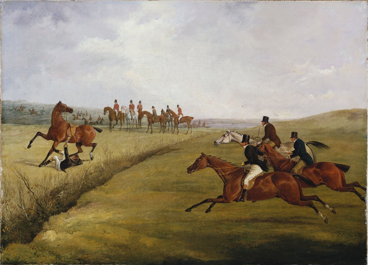 Das große Leicestershire-Steeplechase, 12. März 1829: Der Höhepunkt des Unglücks von Henry Thomas Alken
