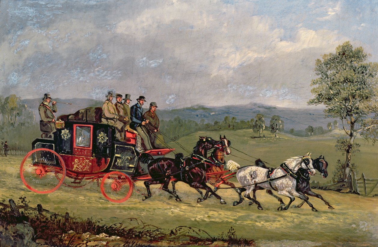 Die Hull-Post auf der offenen Straße von Henry Thomas Alken