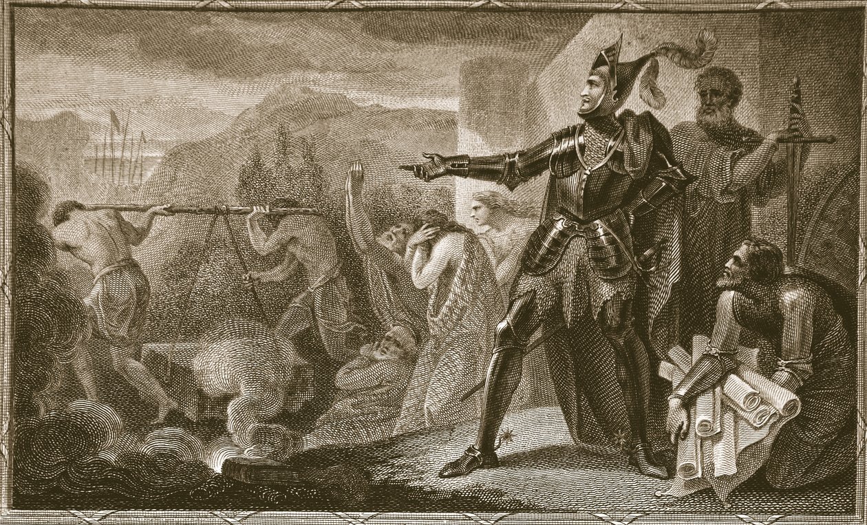 Edward I. entfernt den Stein von Scone, graviert von Neagle, Illustration aus David Humes 