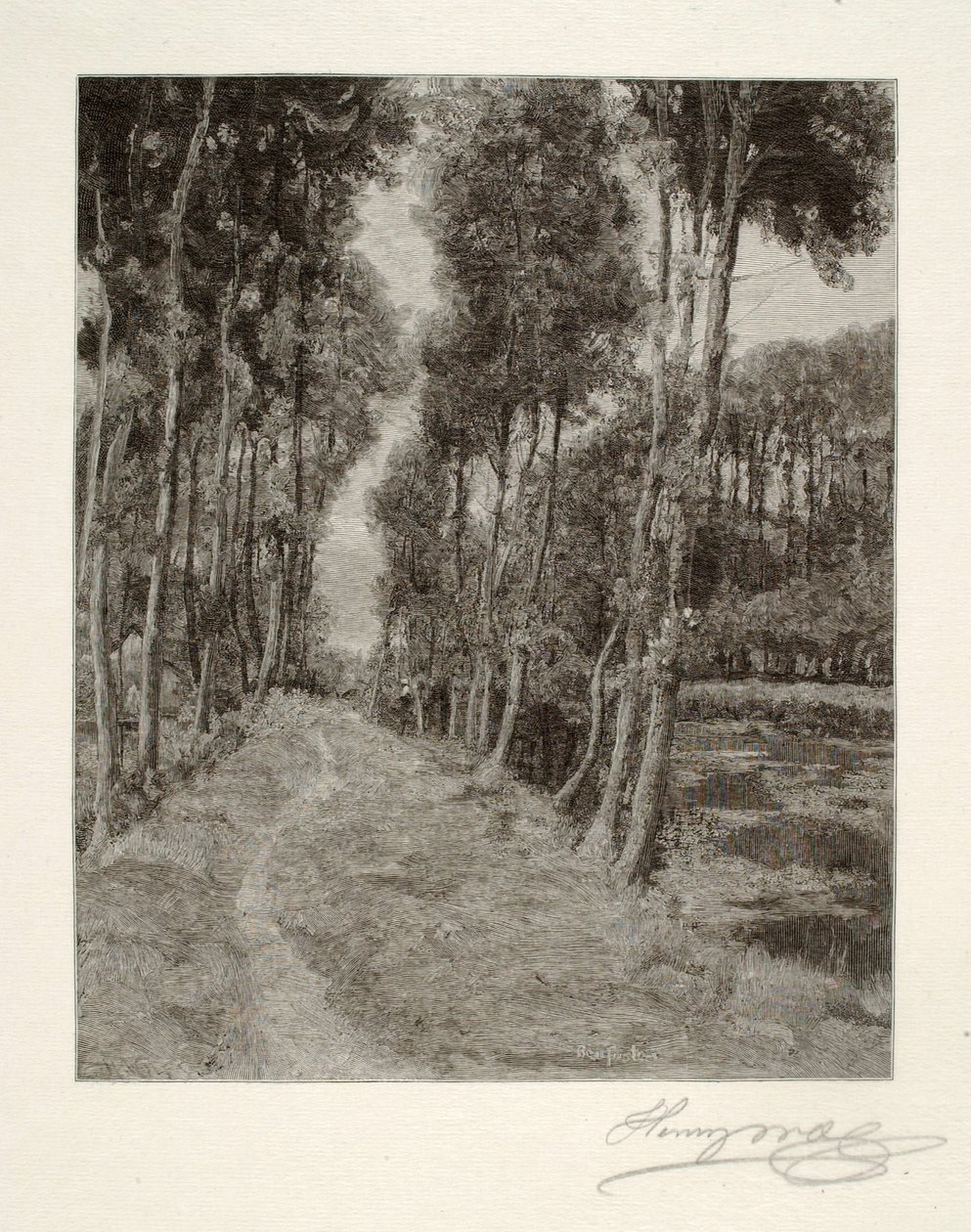Ein Weg nach Longpre (Französische Landschaft) von Henry Wolf