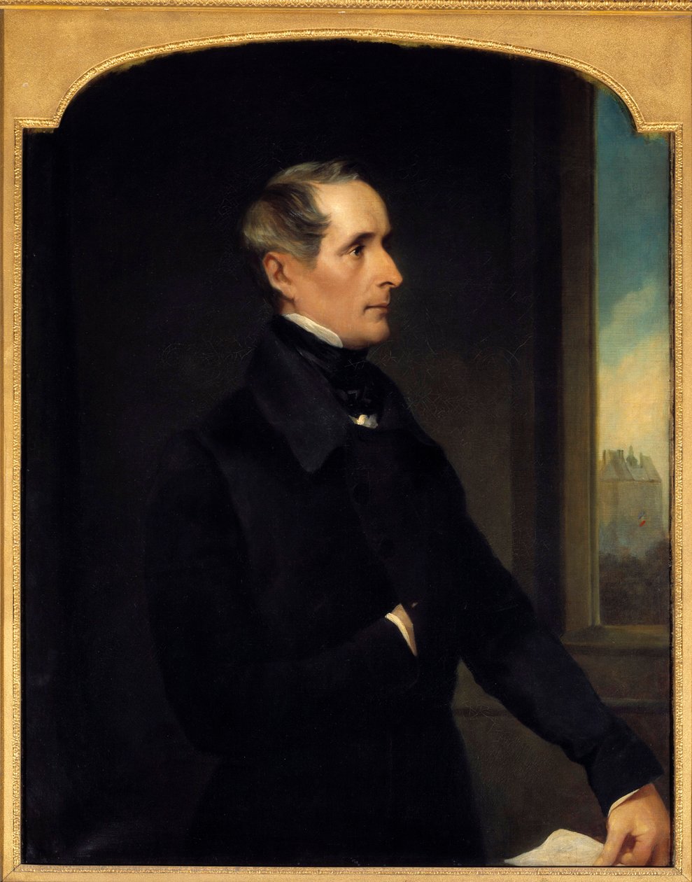 Porträt von Alphonse de Lamartine (1790-1869) Dichter und Politiker. Gemälde von Henry Phillips (1848) von Henry Wyndham Phillips