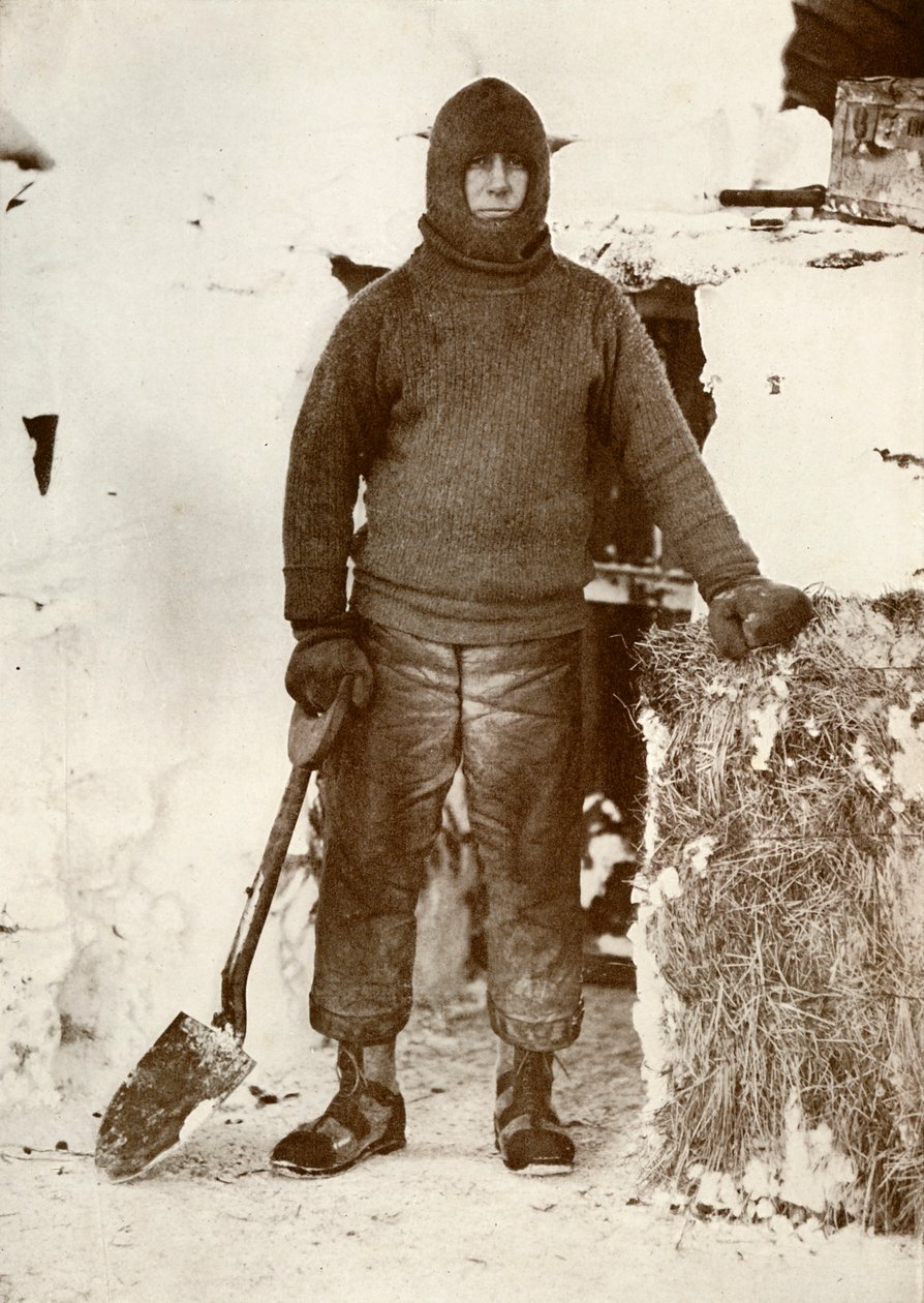 Kapitän L. E. G. Oates an der Stalltür, 30. August 1911, 1913 von Herbert Ponting