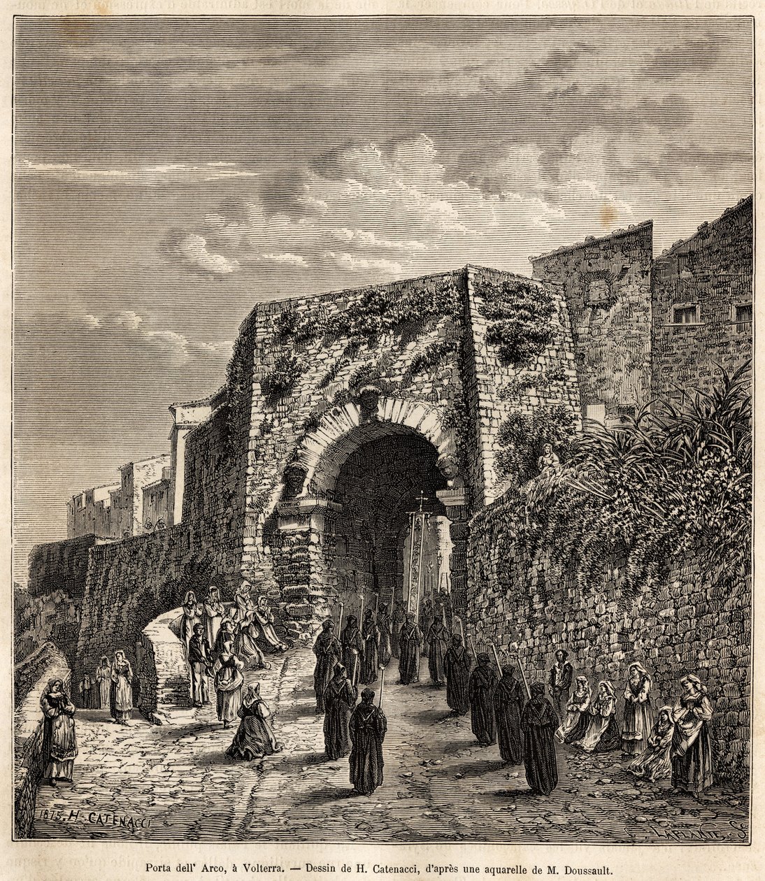 Eine religiöse Prozession an der Porta dell