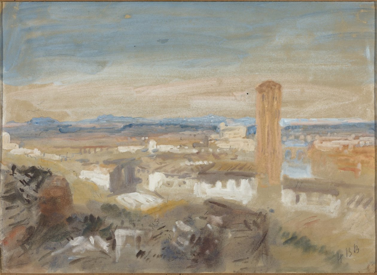Ein Campanile zwischen Ruinen von Hercules Brabazon Brabazon