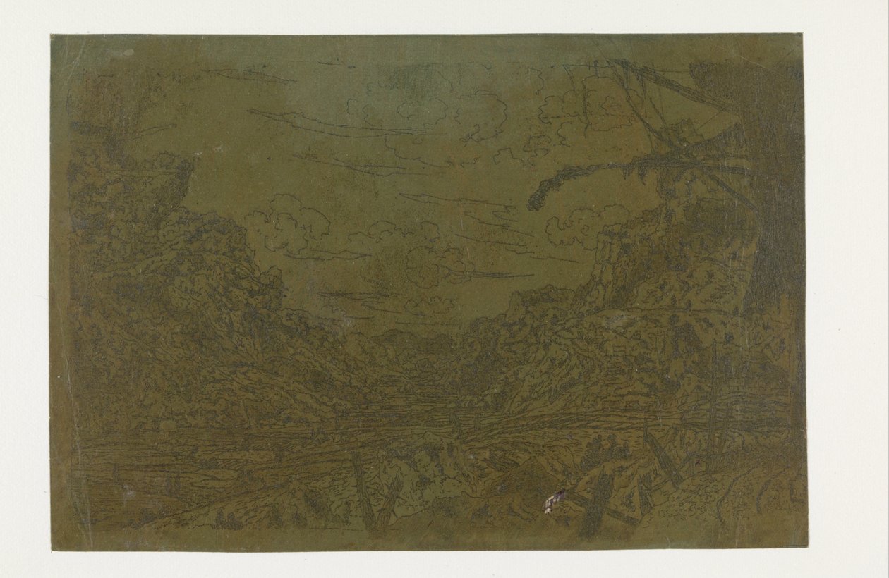 Bergtal mit den Überresten eines Schiffs von Hercules Segers