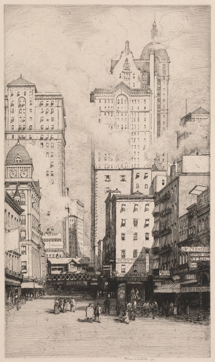 Cortland Street, New York von Herman Armour Webster