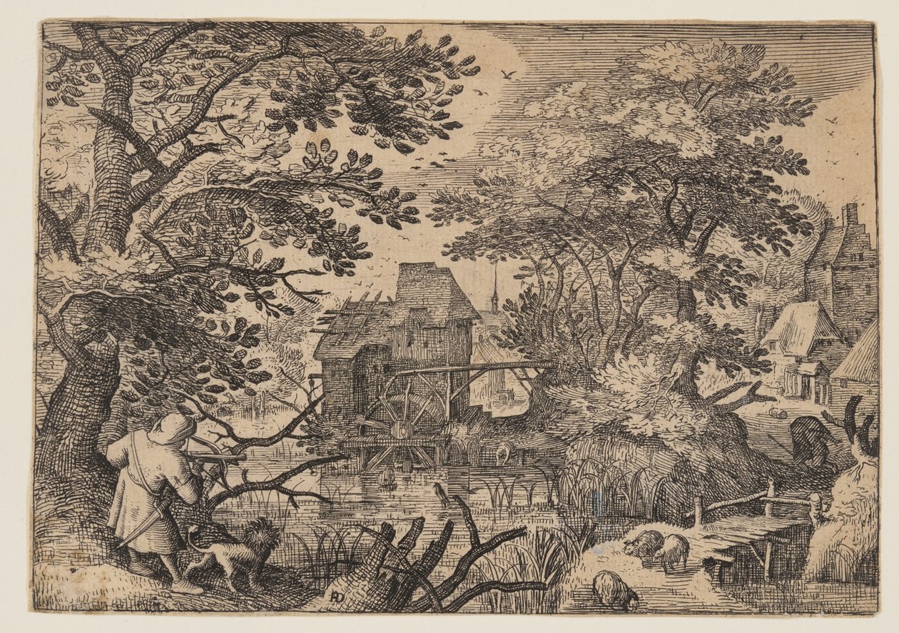 Flusslandschaft mit einem Sportler von Herman Duning
