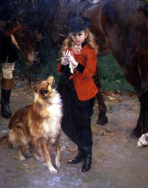 Detail der jungen Reiterin von Herman Richir: Kunstdruck