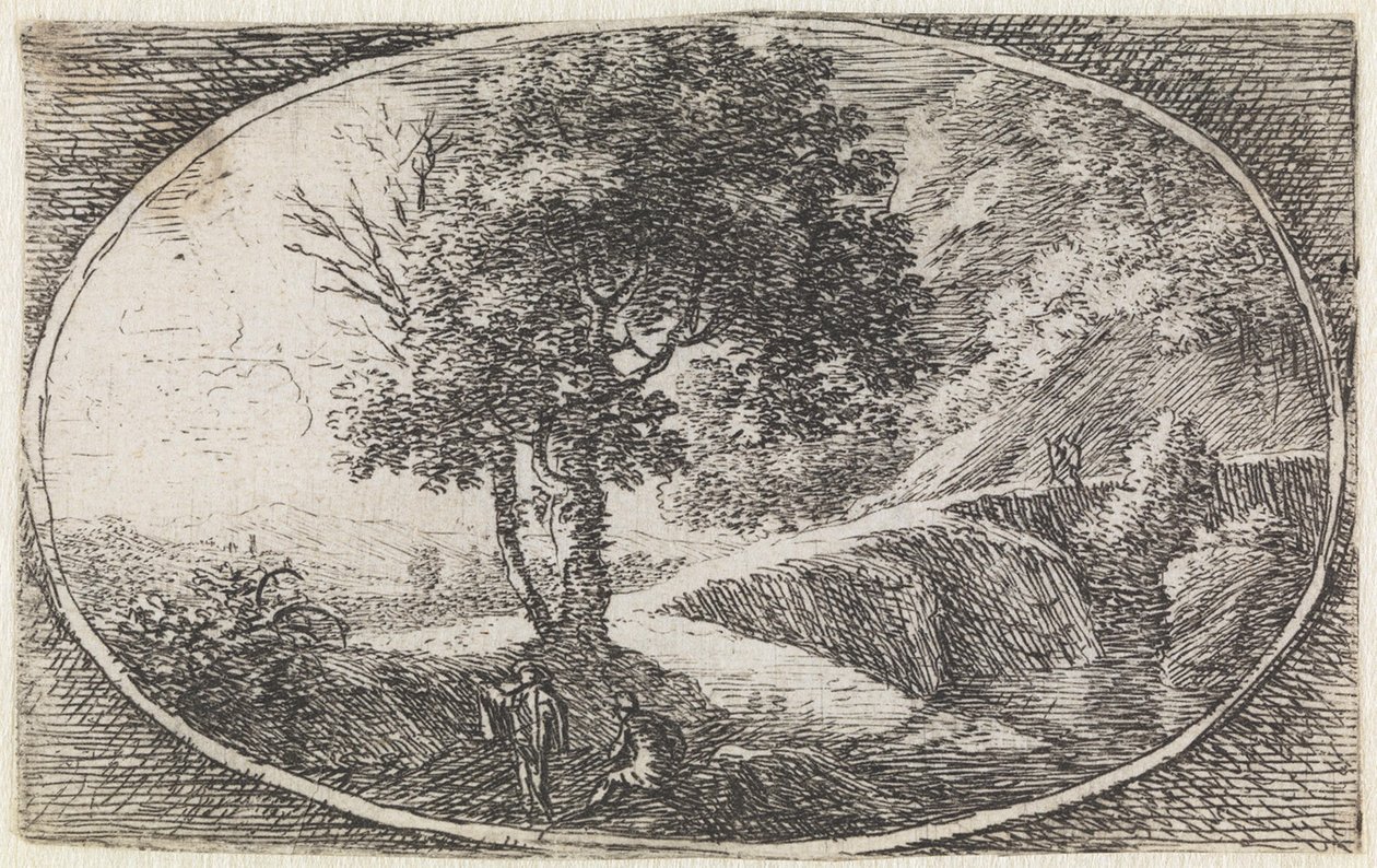 Landschaft (Nr. 11 aus der Serie: variae campestrum fantasiae) von Herman van Swanevelt