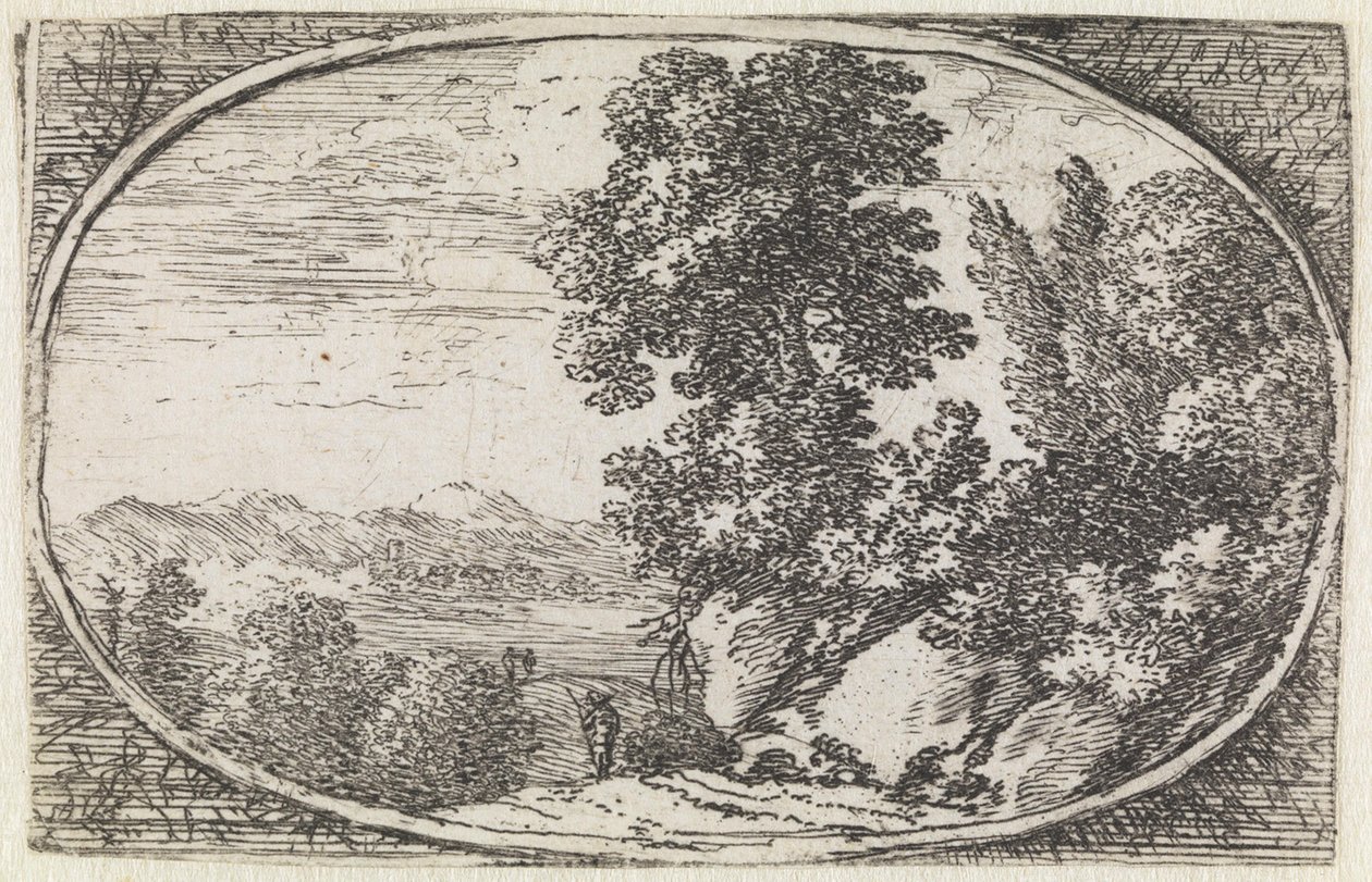 Landschaft (Nr. 18 aus der Serie: Variae campestrum fantasiae) von Herman van Swanevelt
