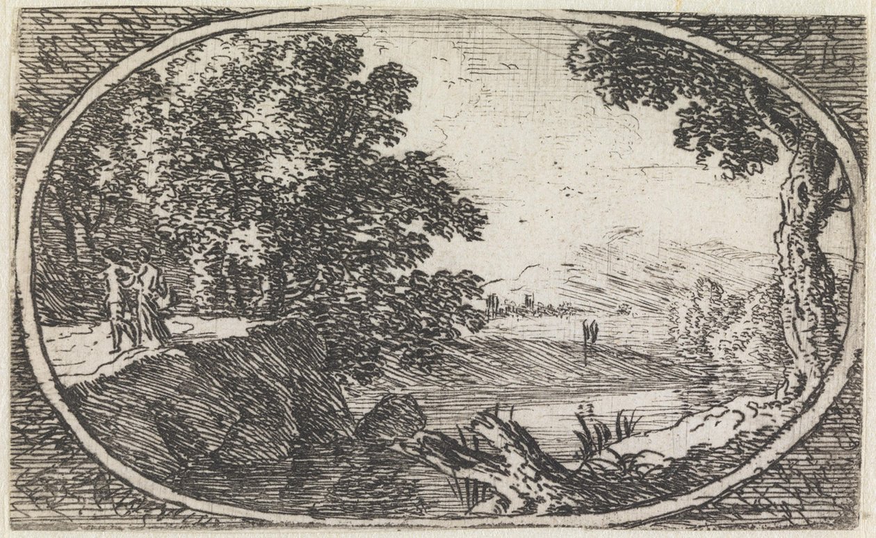 Landschaft (Nr. 24 aus der Serie: variae campestrum fantasiae) von Herman van Swanevelt