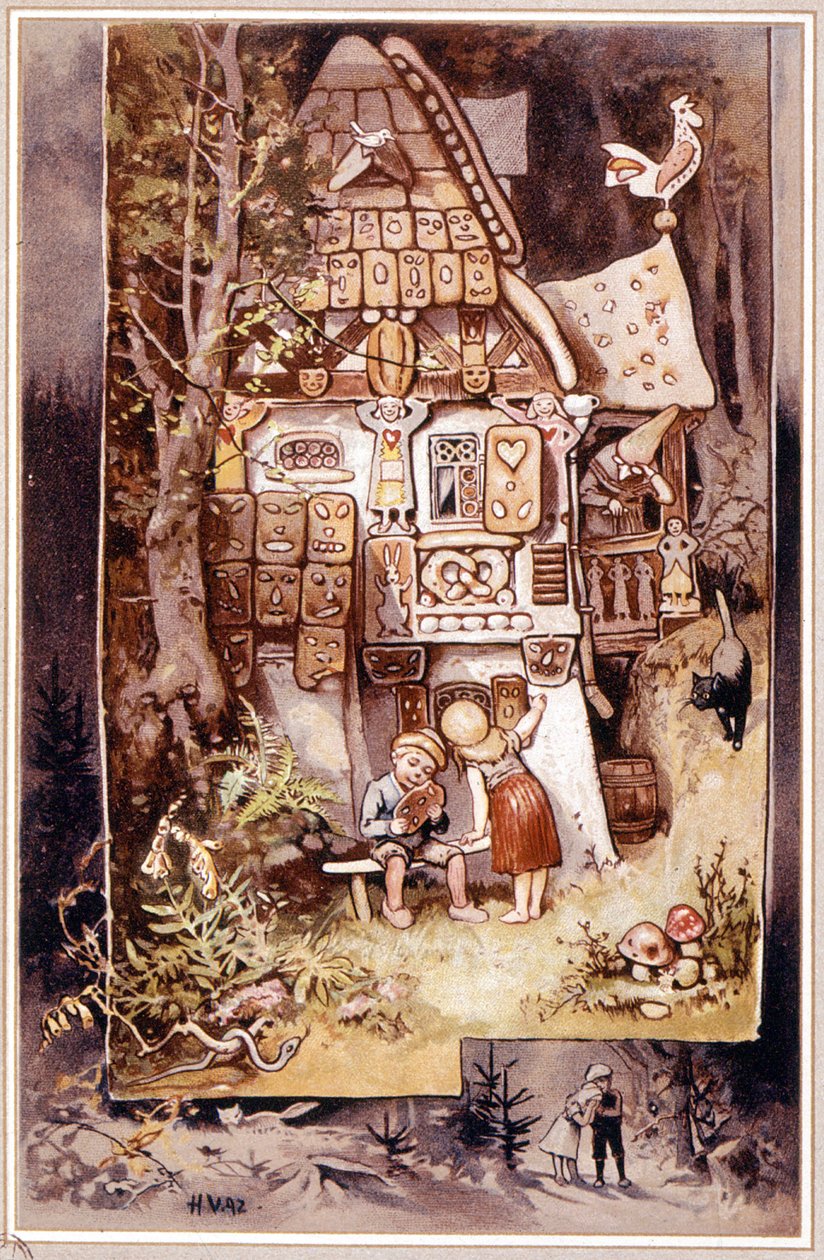 Hänsel und Gretel, Märchen der Gebrüder Grimm - Illustration von Hermann Vogel von Hermann Vogel