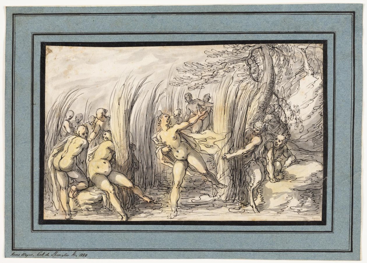 Nymphen von Satyrn verfolgt von Hermann Weyer