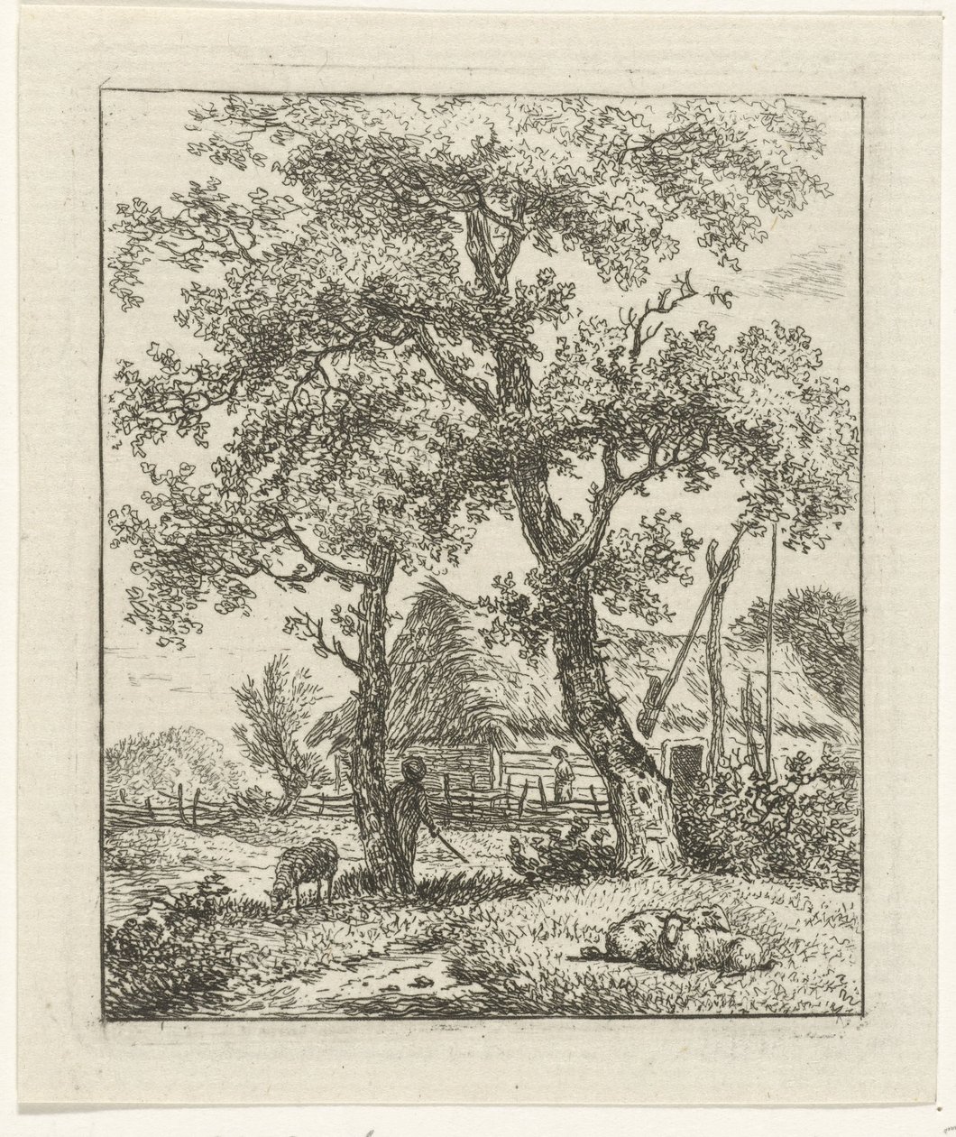 Bauernhof und Schäfer von Hermanus Fock