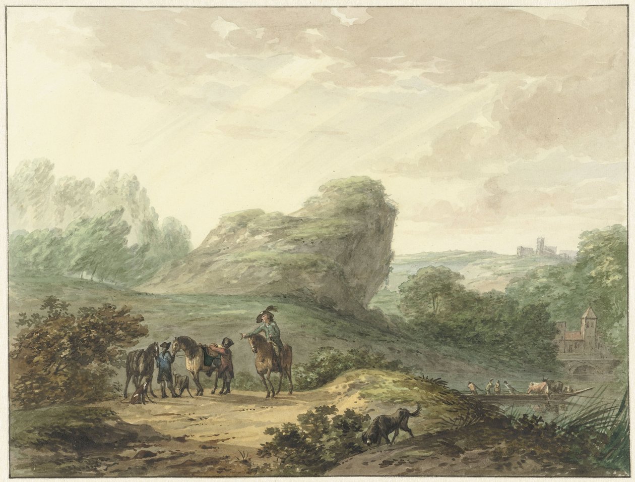 Landschaft mit Reitern von Hermanus Numan