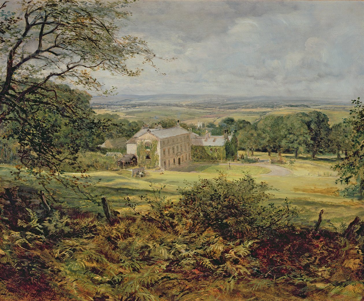 Englische Landschaft mit einem Haus, 19. Jahrhundert von Heywood Hardy