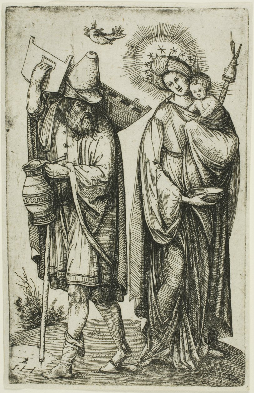 Die Heilige Familie mit der Taube des Heiligen Geistes von Hieronymous Hopfer