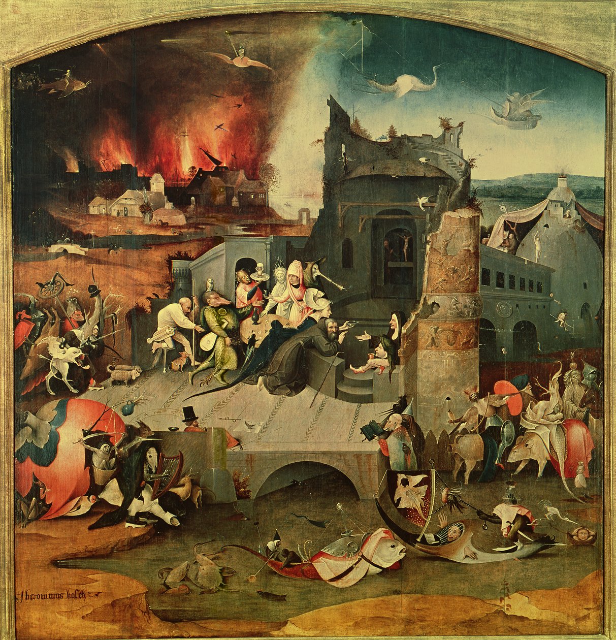 Zentrales Panel des Triptychons der Versuchung des Hl. Antonius