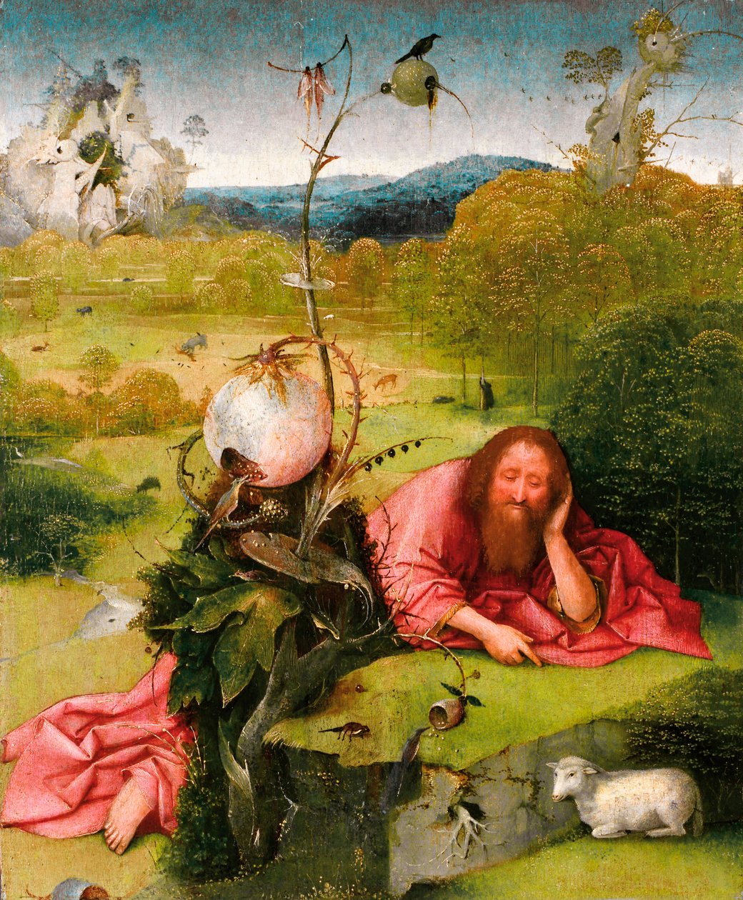 Johannes der Täufer in der Wüste, Spätes 15. Jahrhundert von Hieronymus Bosch