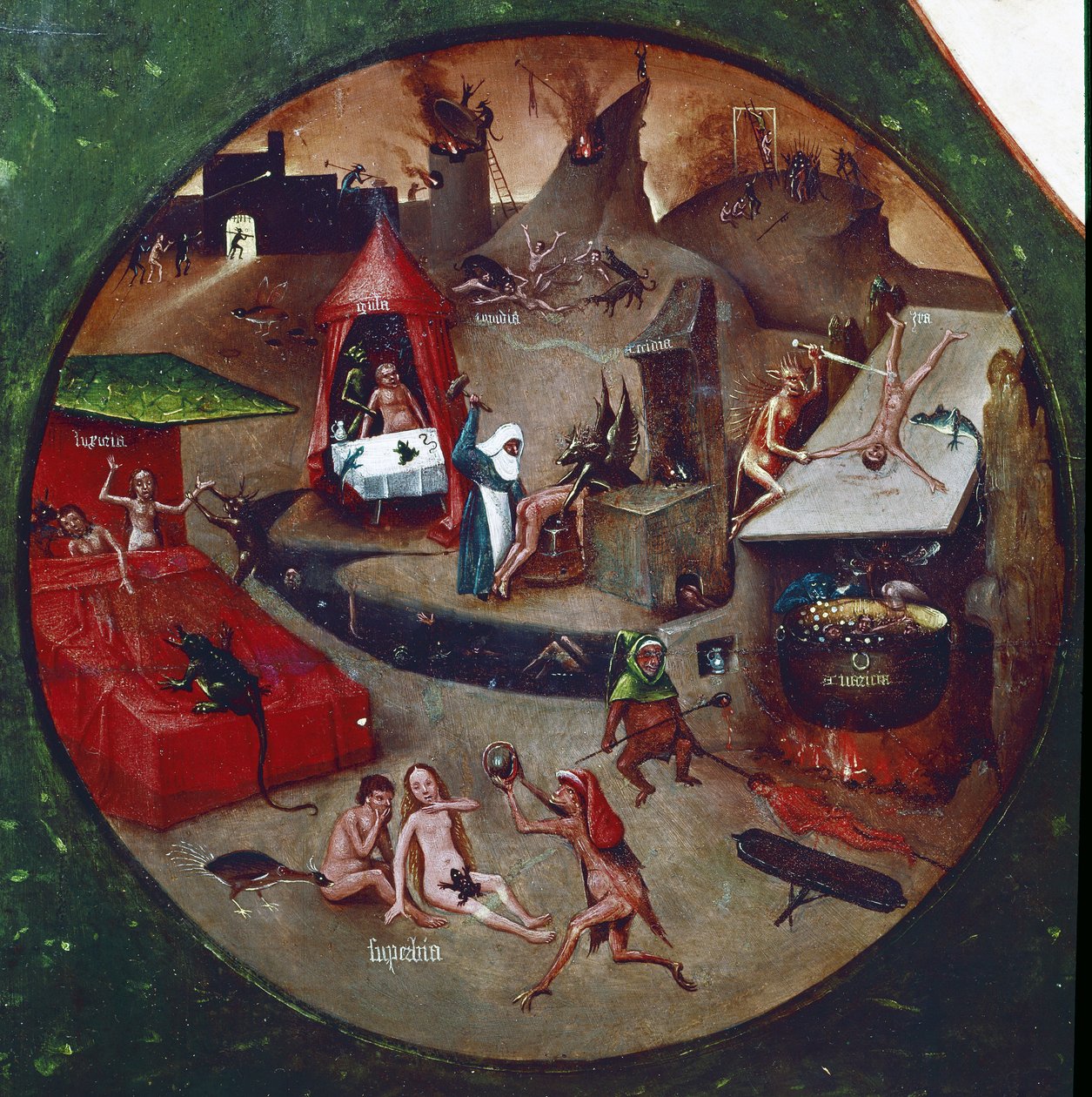 Tafel der sieben Todsünden von Hieronymus Bosch