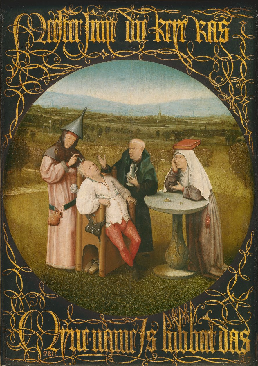 Die Heilung des Wahnsinns, ca. 1494 von Hieronymus Bosch