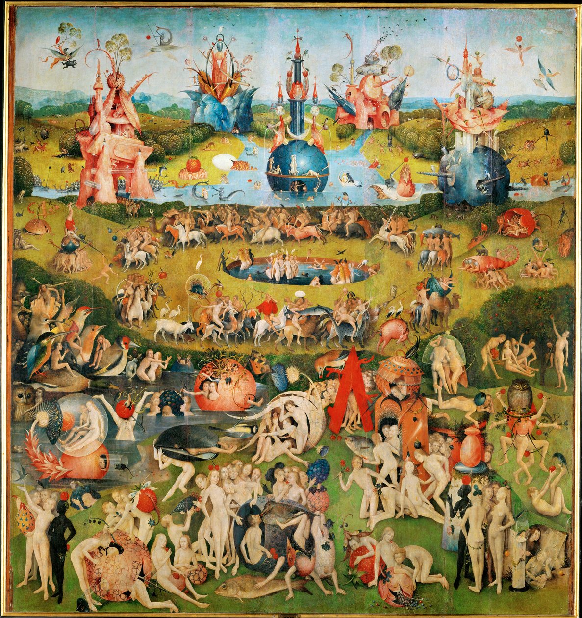Der Garten der Lüste, Triptychon, Mitteltafel von Hieronymus Bosch