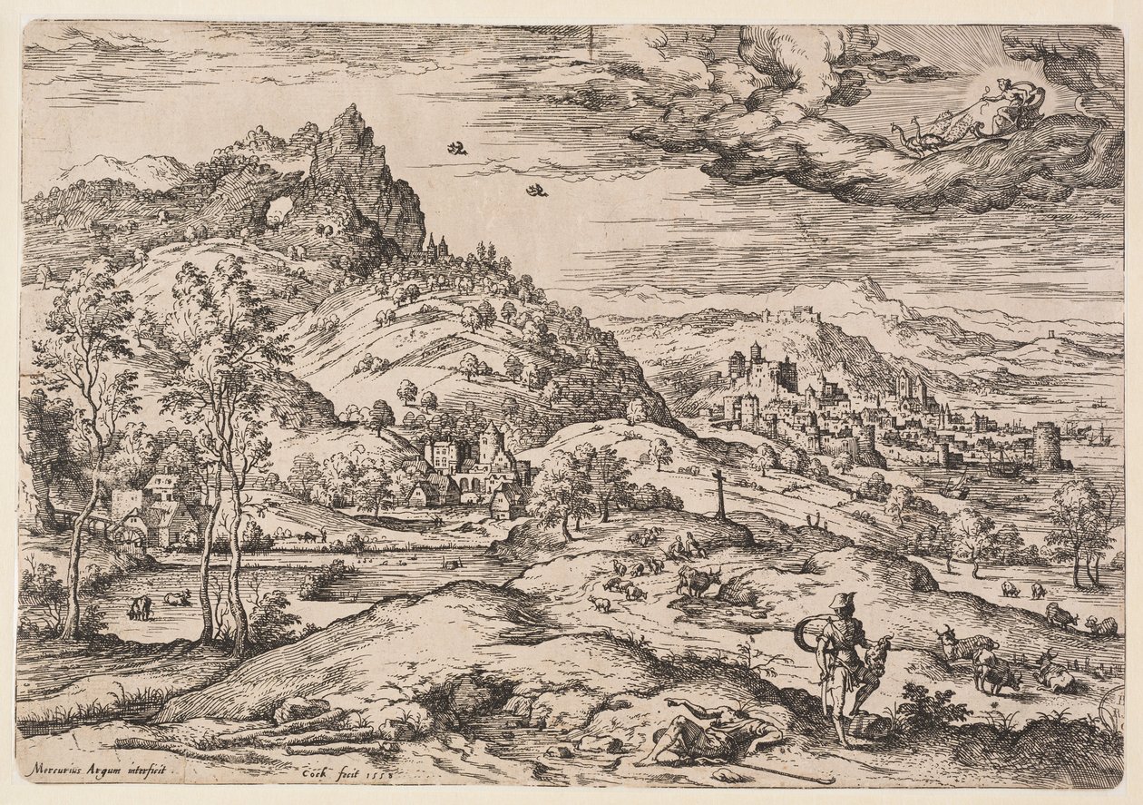 Die Taufe des Eunuchen von Hieronymus Cock