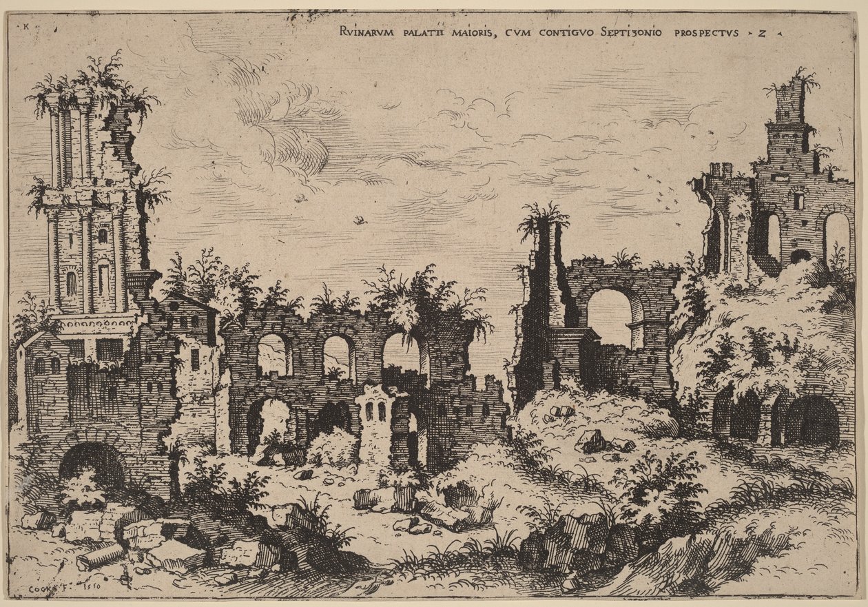 Ruinen auf dem Palatin mit dem Septizonium von Hieronymus Cock