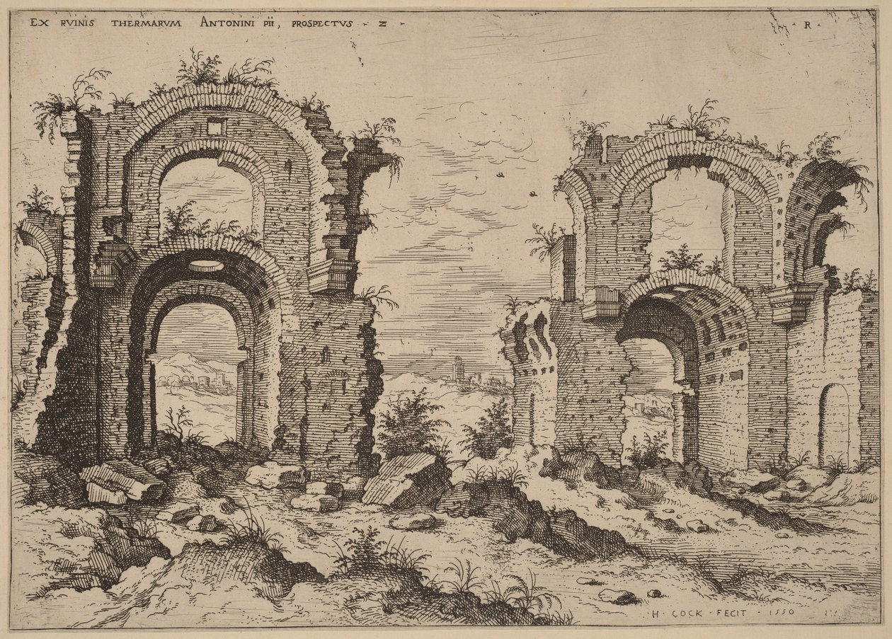 Zweite Ansicht der Bäder des Diokletian von Hieronymus Cock