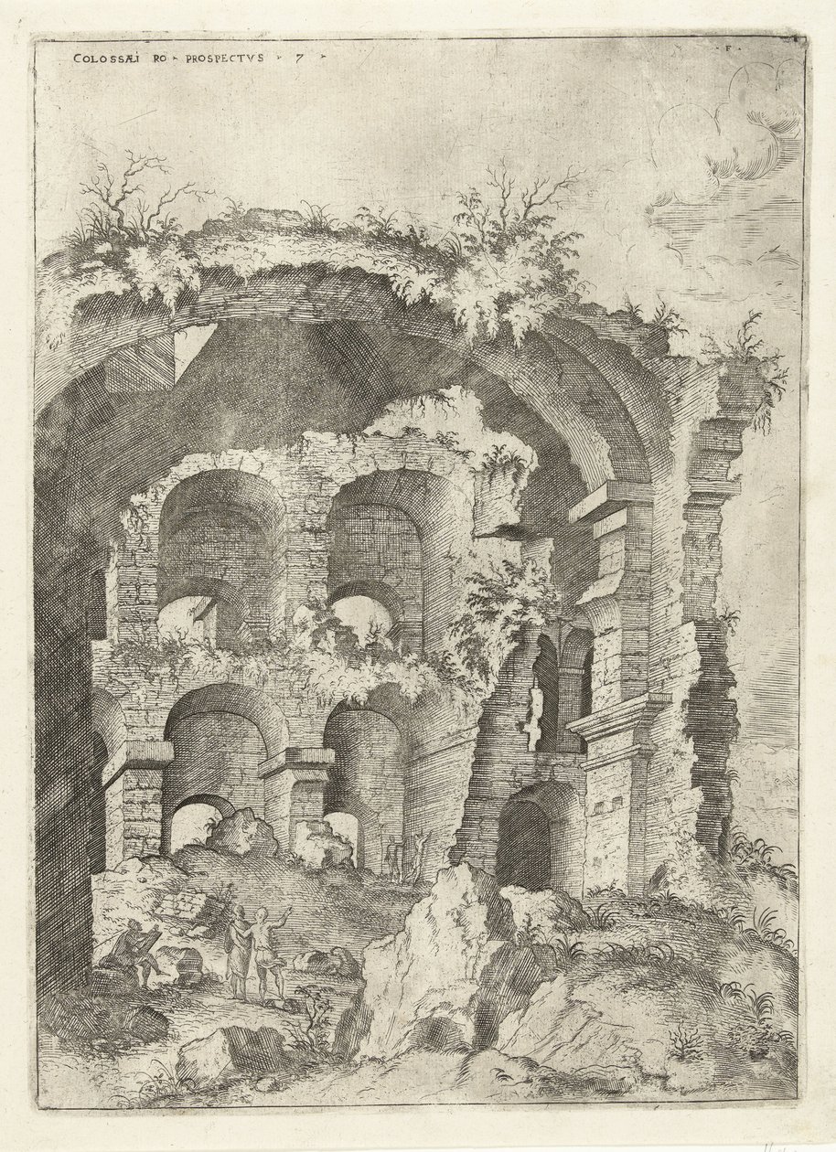 Siebte Ansicht des Kolosseums in Rom von Hieronymus Cock