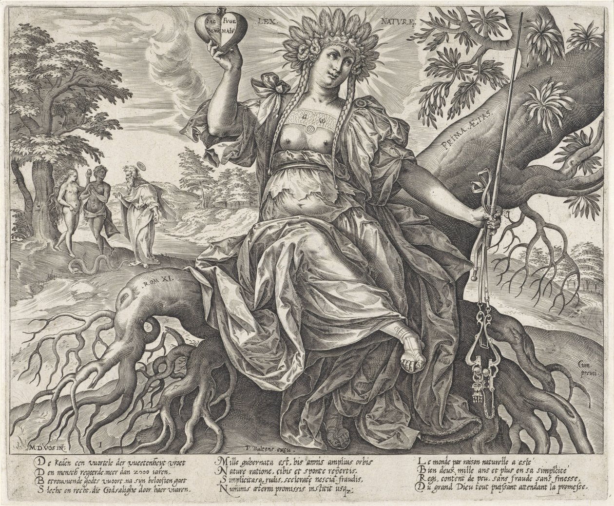 Das Goldene Zeitalter: das Gesetz der Natur von Hieronymus Wierix
