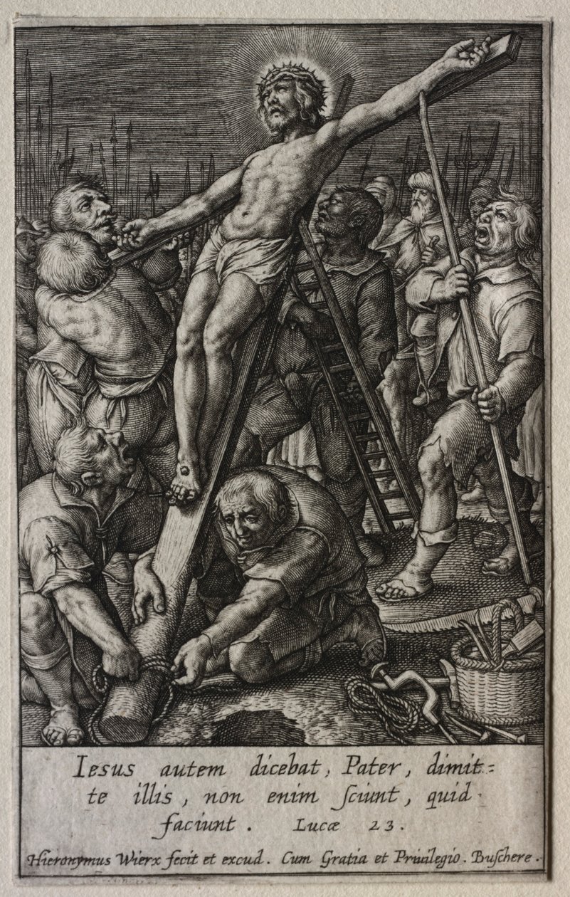 Die Passion: Christus wird gekreuzigt von Hieronymus or Jerome Wierix