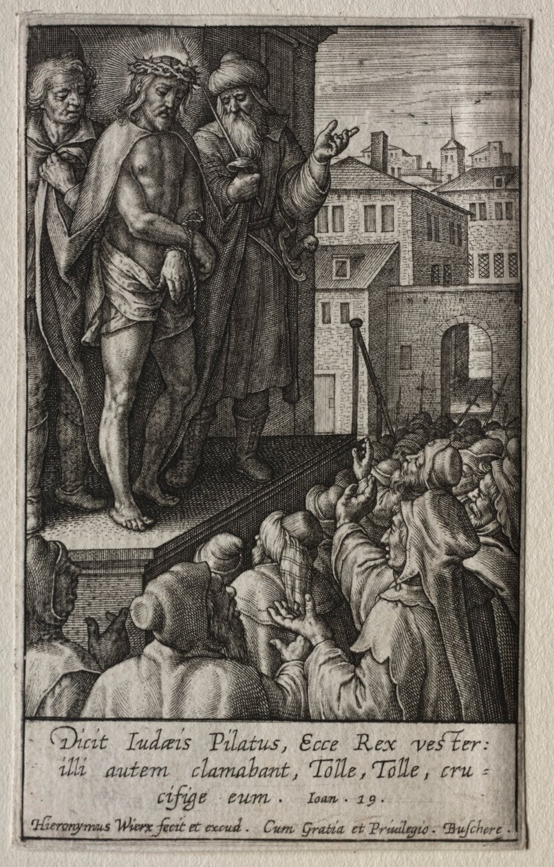 Die Passion: Christus dem Volk präsentiert von Hieronymus or Jerome Wierix