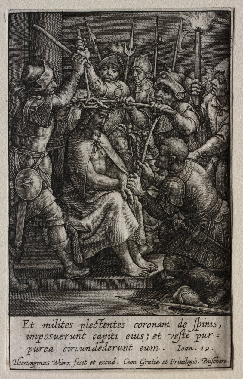 Die Passion: Die Krönung mit Dornen von Hieronymus or Jerome Wierix