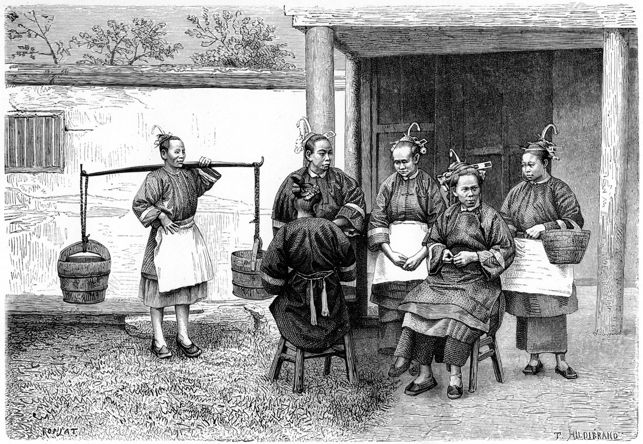 Menschen der Provinz Fokien, China, 1895 von Hildibrand