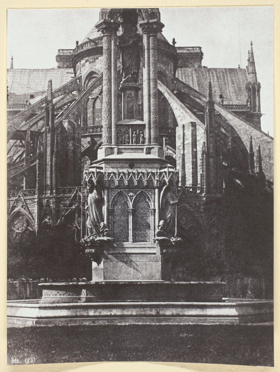 Der Brunnen des Platzes der Erzdiözese; Hinter Notre-Dame von Hippolyte Bayard