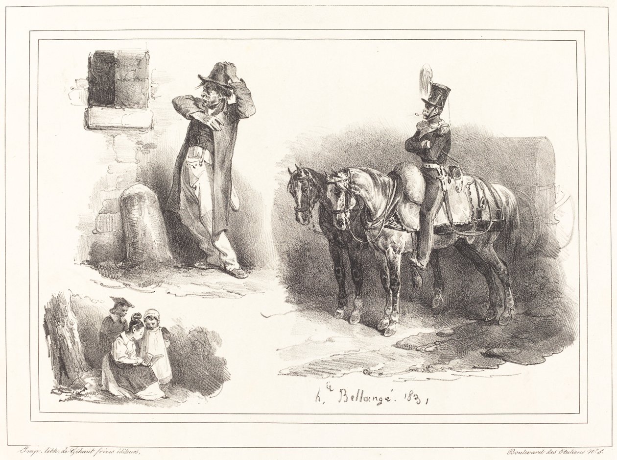 Drei Vignetten von Hippolyte Bellange