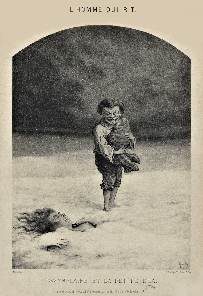 Der lachende Mann - Gwynplaine und die kleine Dea von Hippolyte Mailly