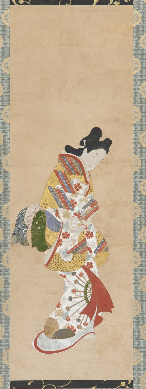 Stehende Figur einer Frau, 18. Jahrhundert von Hishikawa Morofusa