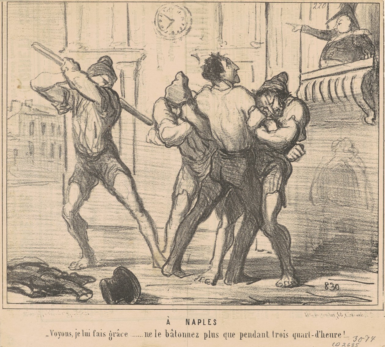 In Neapel: Schauen wir, ich verschone ihn ... von Honoré Daumier