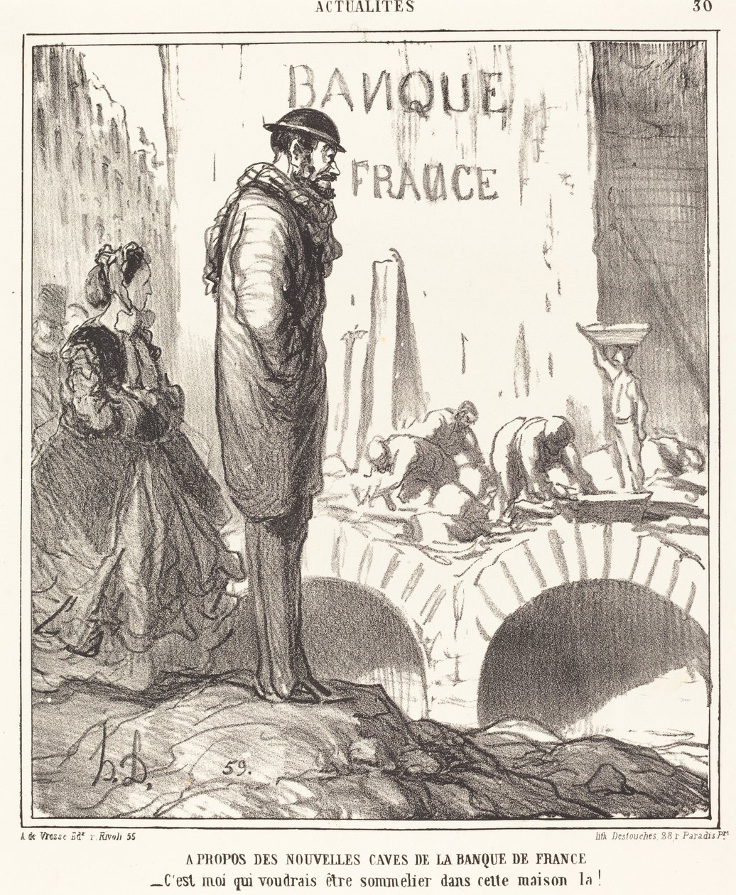 A propos des... Keller der Banque de France von Honoré Daumier