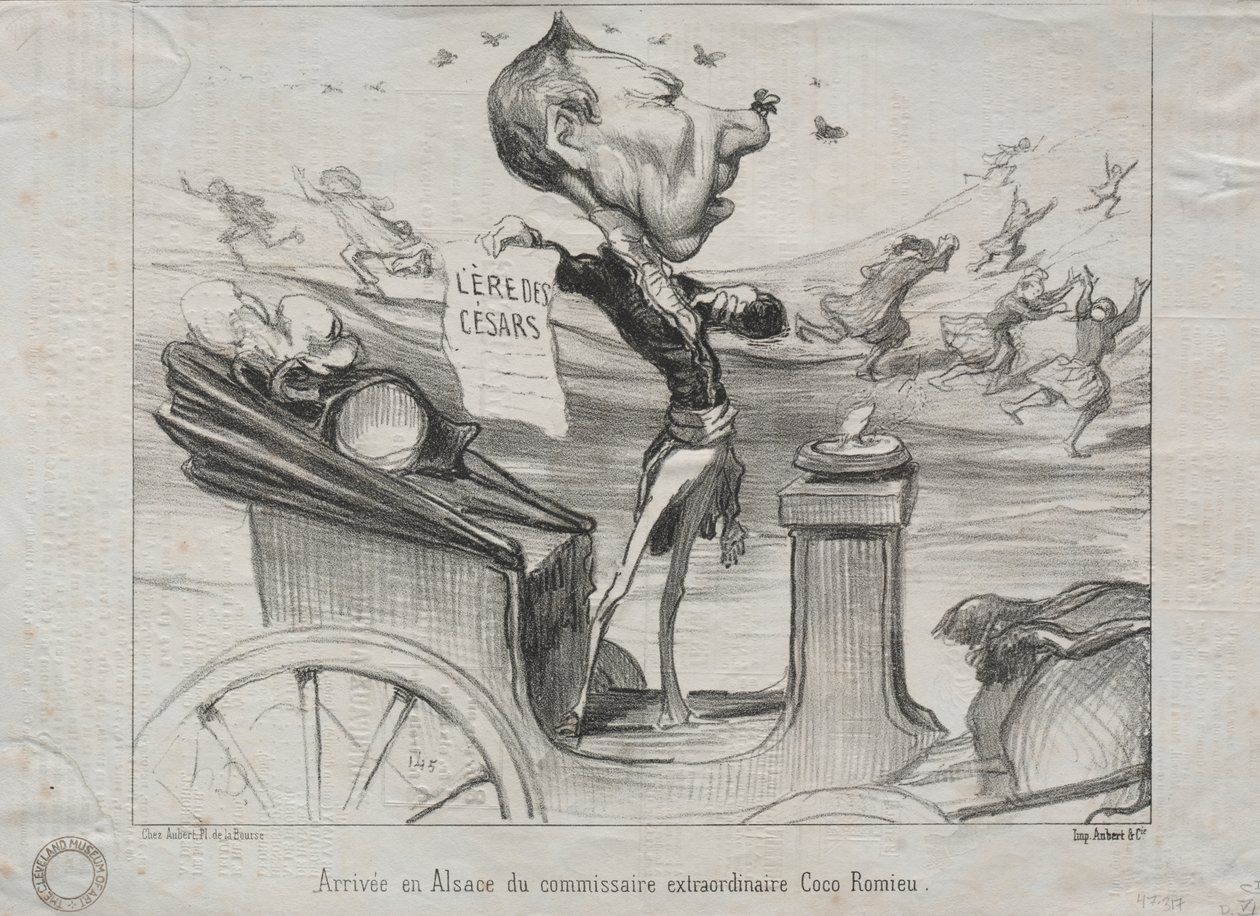 Aktualitäten (Nr. 81): Die Ankunft des außerordentlichen Kommissars Coco Romieu im Elsass von Honoré Daumier