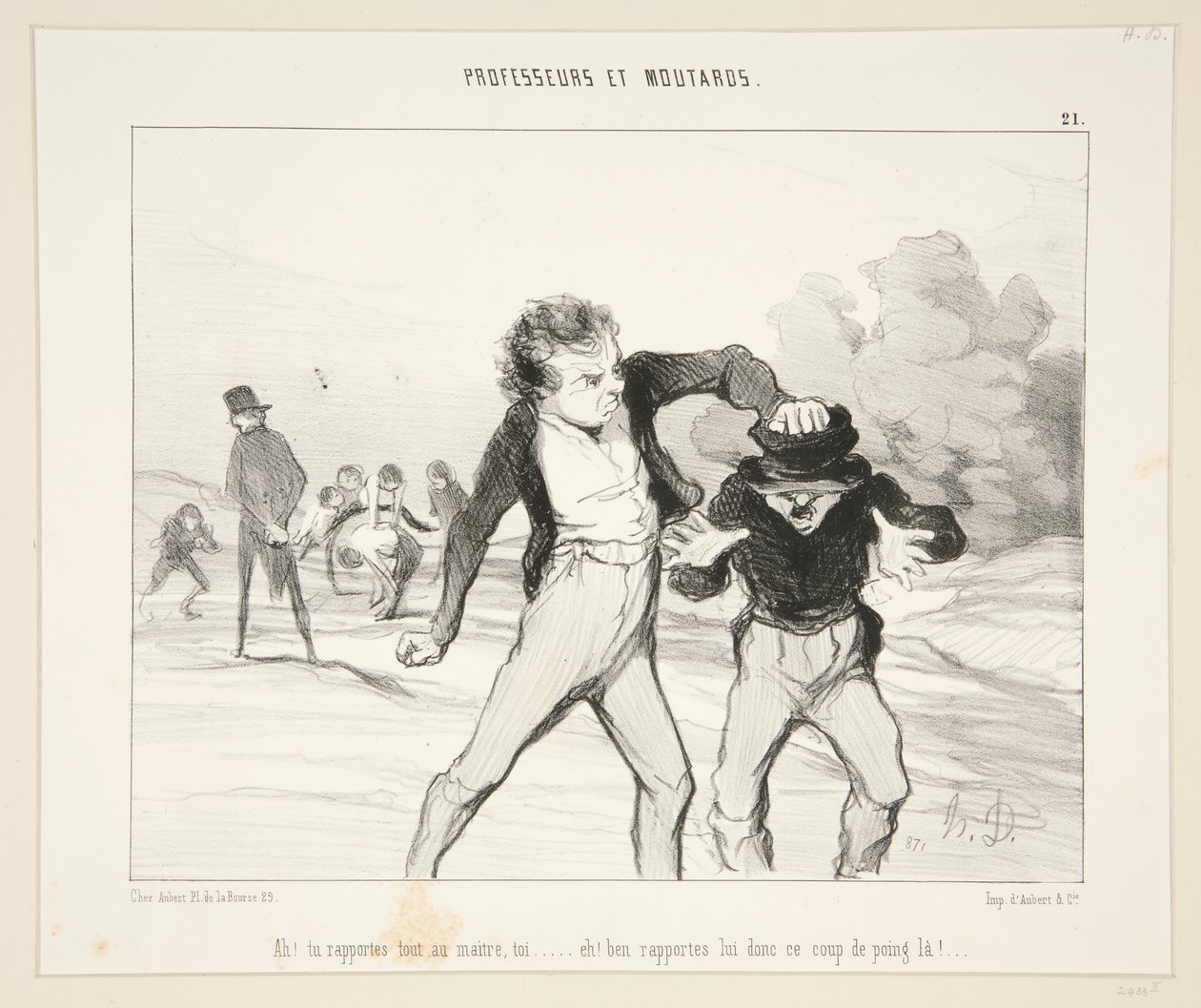 Ah! Du berichtest alles dem Meister? - #21 von Professeurs et Moutards von Honoré Daumier