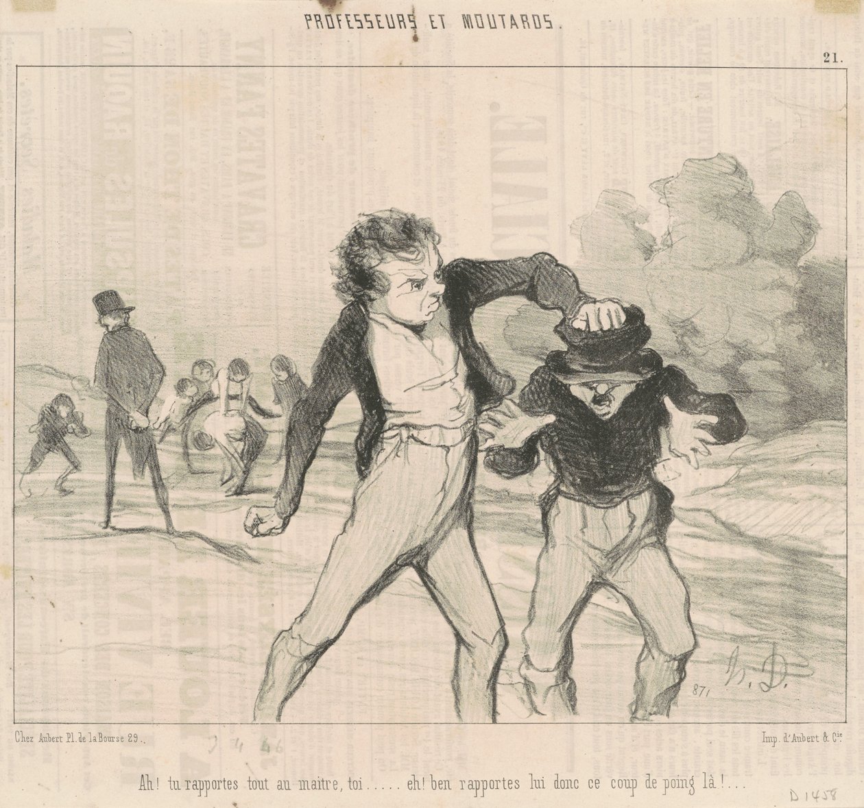 Ah! Du berichtest alles dem Meister ... von Honoré Daumier
