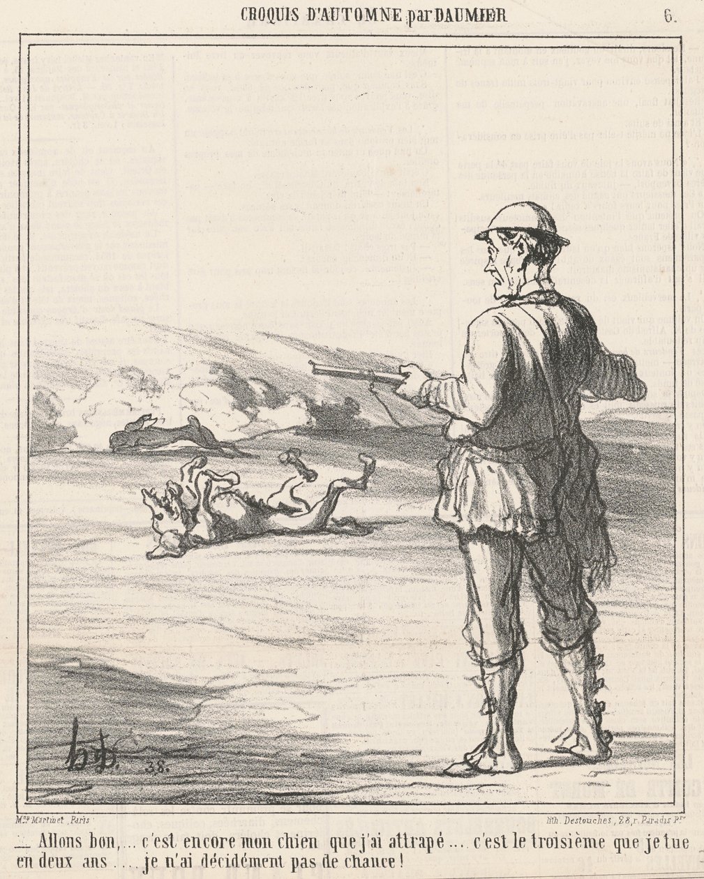 Na gut ... es ist wieder mein Hund ... von Honoré Daumier
