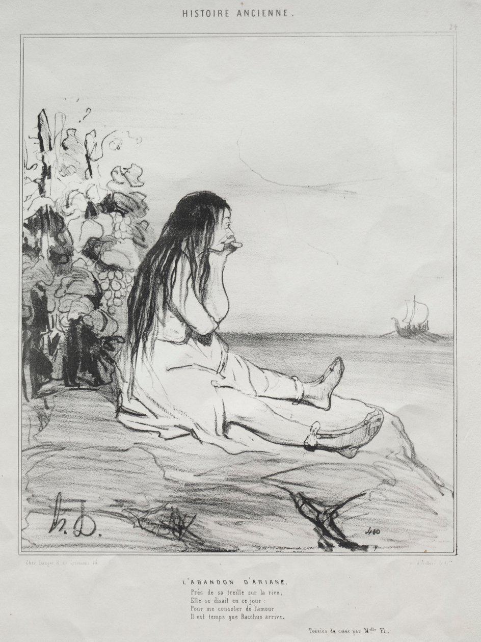 Alte Geschichte, Tafel 24: Das Verlassen von Ariadne von Honoré Daumier